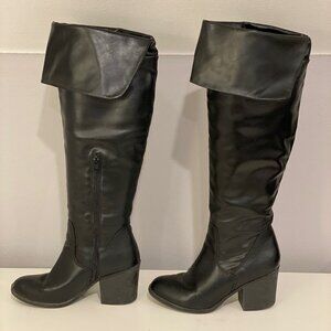 Target Black Over the Knee Tall Zip Up or Fold-Down Boots Size 6